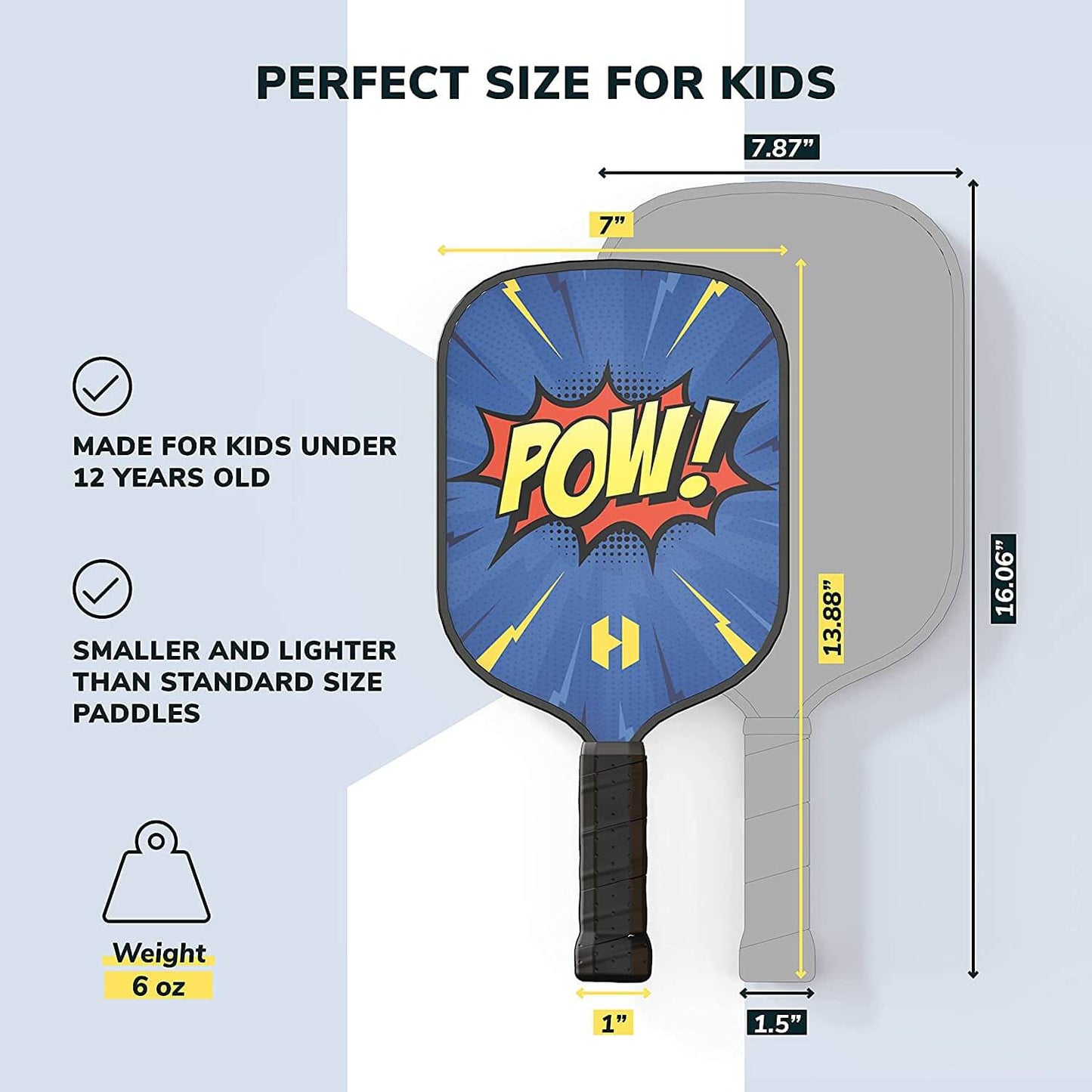 Helium Junior Pickleball Paddle Set - 1 Pack - POW!