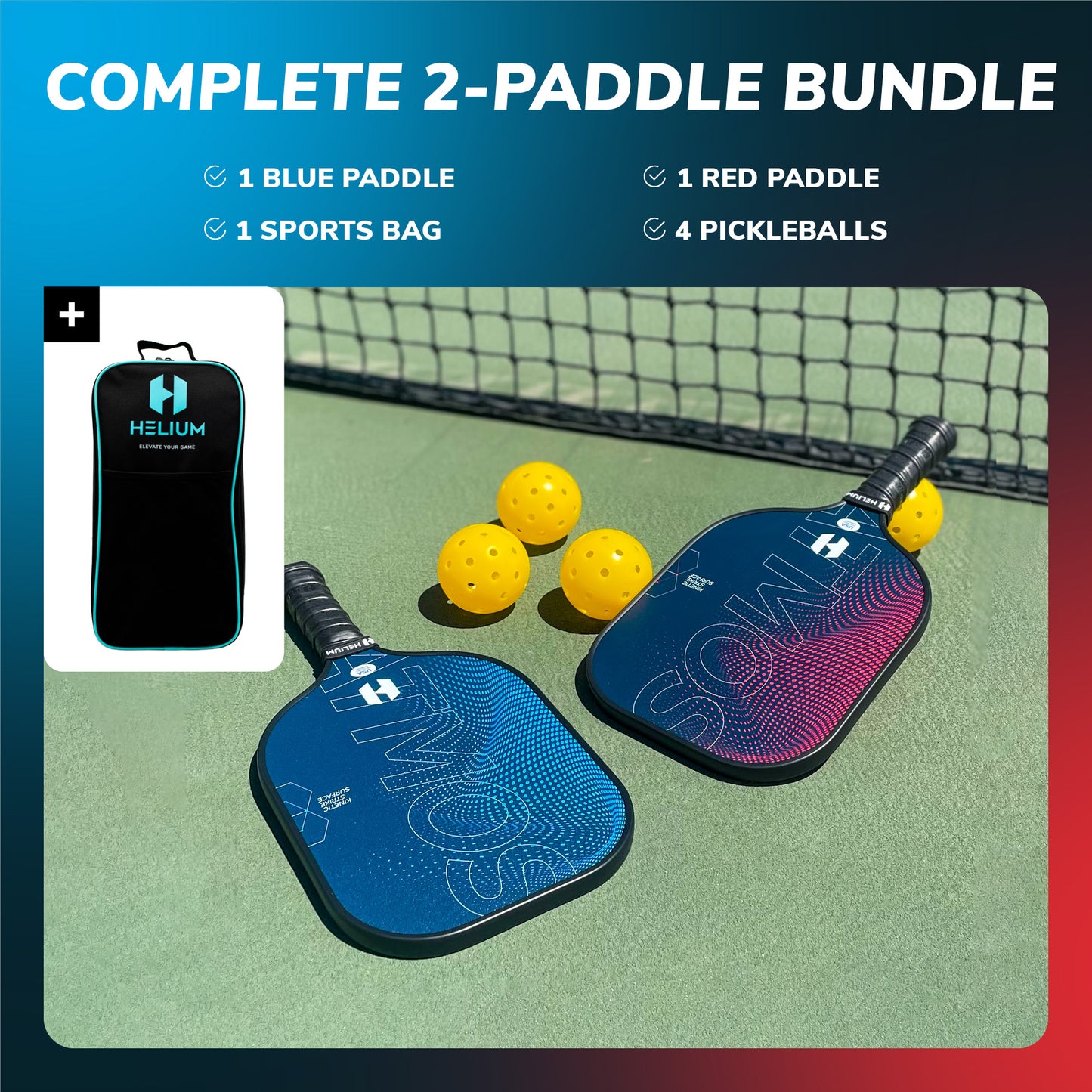 Helium Atmos Carbon Fiber Paddle - 2-Pack Bundle
