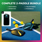 Helium Paragon Fiberglass Paddle - 2-Pack Bundle (Blue & Yellow)