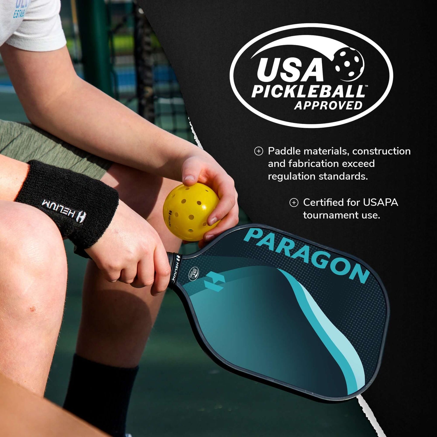 Helium Paragon Fiberglass Paddle - 2-Pack Bundle (Blue & Yellow)